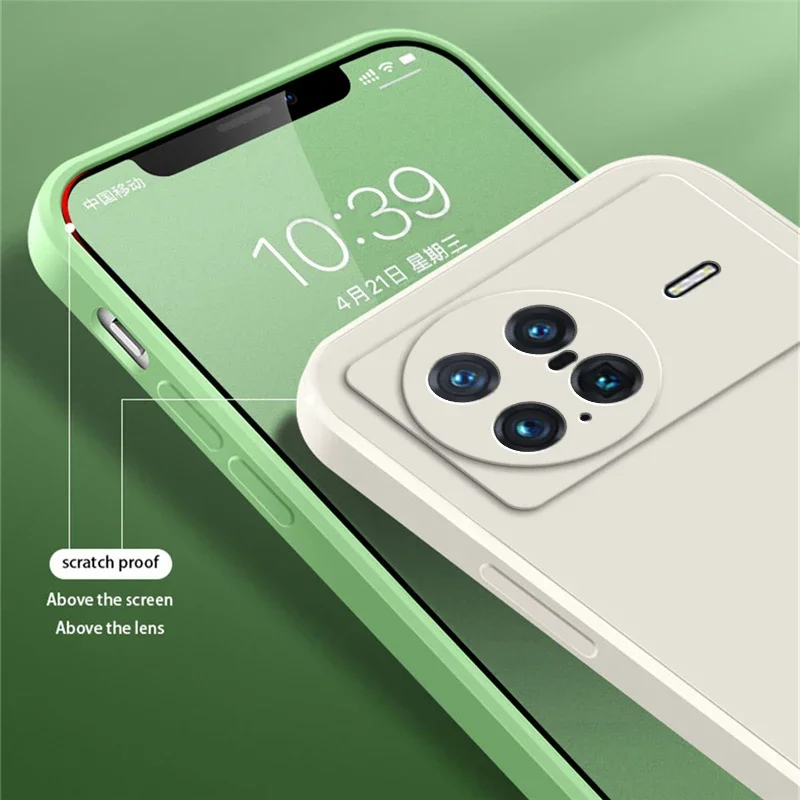 Original Square Liquid Silicone Case for VIVO X Note 5G Camera Protective 360 Shockproof Phone Back Cover 2022 Ultrathin Fundas