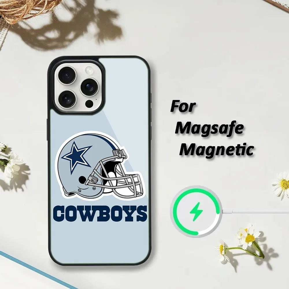 Blue Star Phone Case For iPhone 16,15,14,13,12,11,Plus,Pro,Max,Mini D-dallas c-Cowboys-S Magsafe Magnetic Wireless Charging