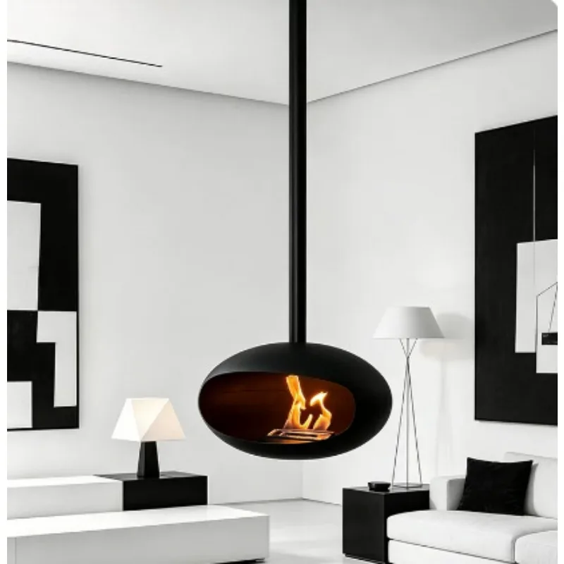 UFO Real Fire Fireplace for Outdoor & Villa Use, Decorative Heating Flame Lamp