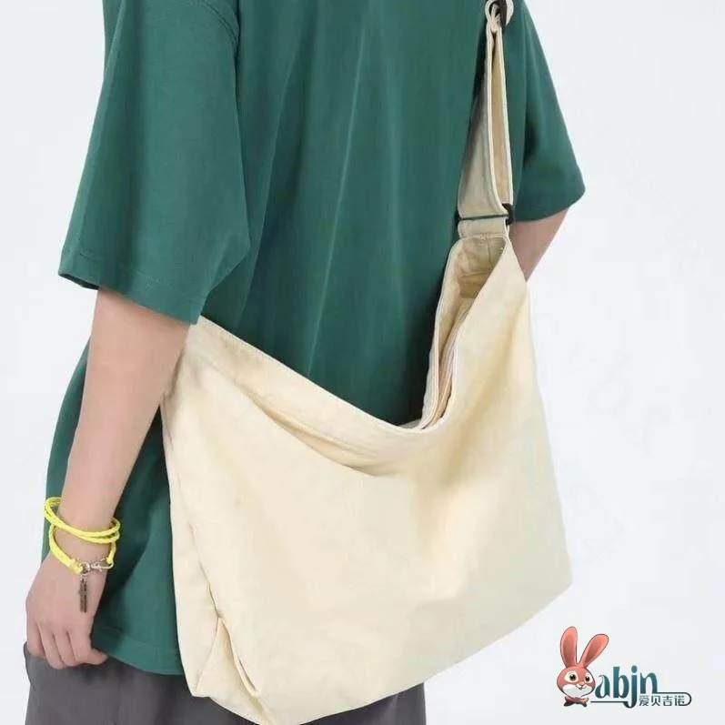 Casual Men's Canvas Shoulder Bag Crossbody Bag Horizontal Style Single Strap Bag for Business And Travel