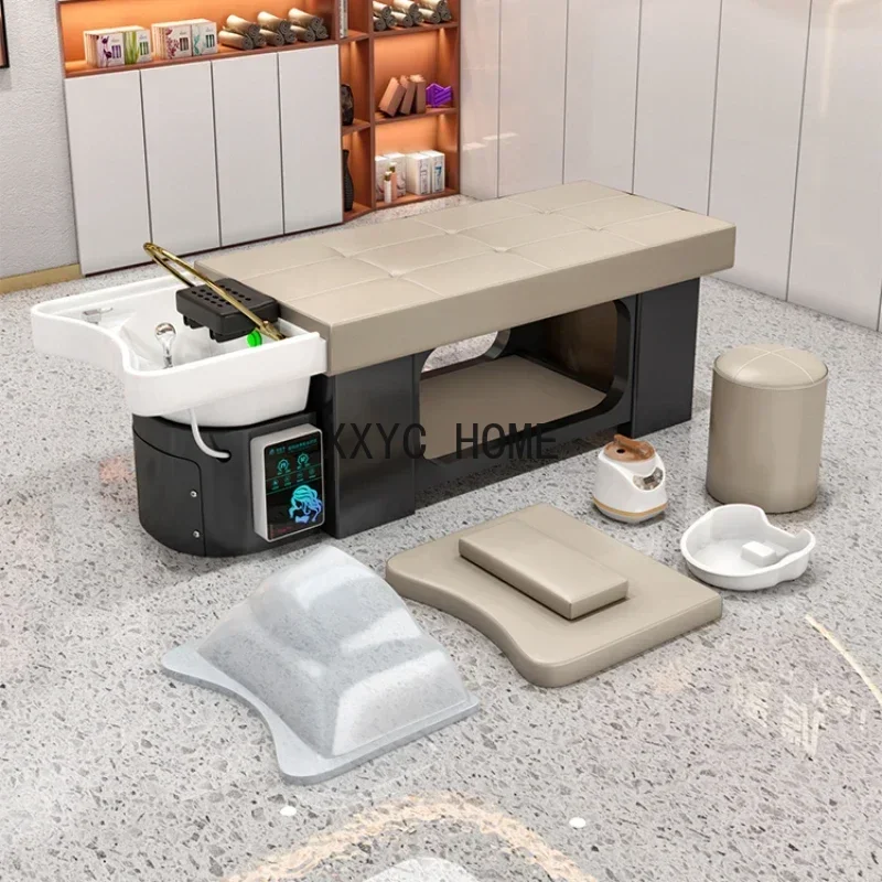 

Barber Hair Care Hall Shampoo Chair Constant Temperature Water Circulation Fumigation BeautyIntegrated Bed