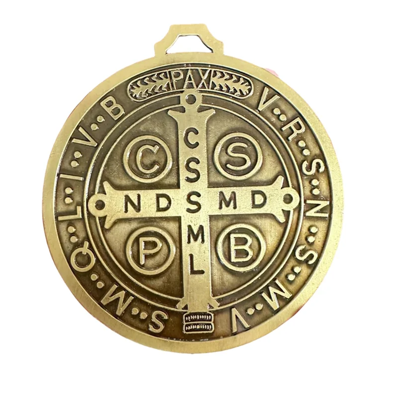 

A91P Медаль благословения Святого Бенедикта в доме Святого Бенедикта для подвешивания дверей, стены, окна Очень большой медальон Святого Бенедикта