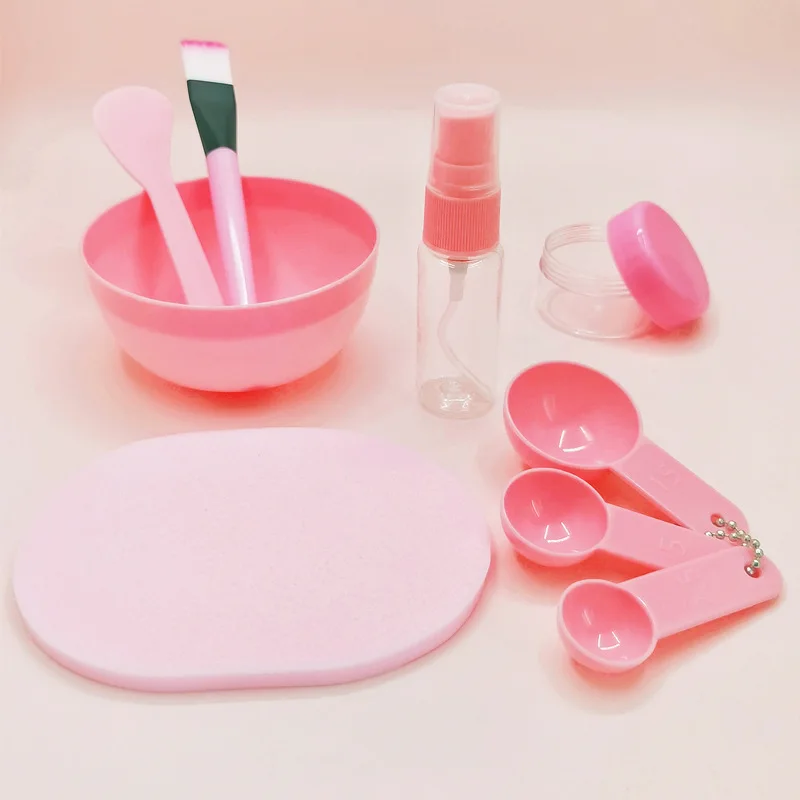 Zestaw narzędzi do mieszania maseczek DIY 9 w 1: miseczki do maseczek, patyczki, szpatułki, miękkie silikonowe pędzle do twarzy, łyżeczki
