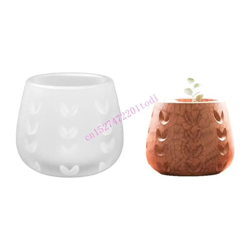 

M76B Handmade Heart Flower Pots with Sturdy Silicone Mould Craft Supplies