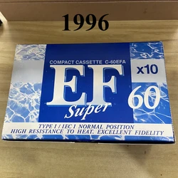 10pcs EF60 Blank Audio Recording Cassette Tape 60 Minute - Sealed