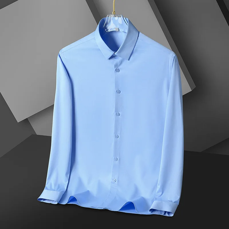 6XL Micro Stretch Anti-wrinkle Men Shirt Short Sleeves Male Social Formal Short Sleeve Shirts for Men Half Sleeve Shirt Men