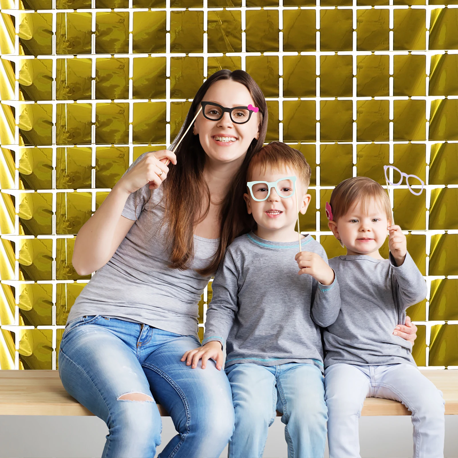 2 قطعة ستارة باب بخط معدني ديكور ديكورات بلاستيكية هامشية للحفلات #6