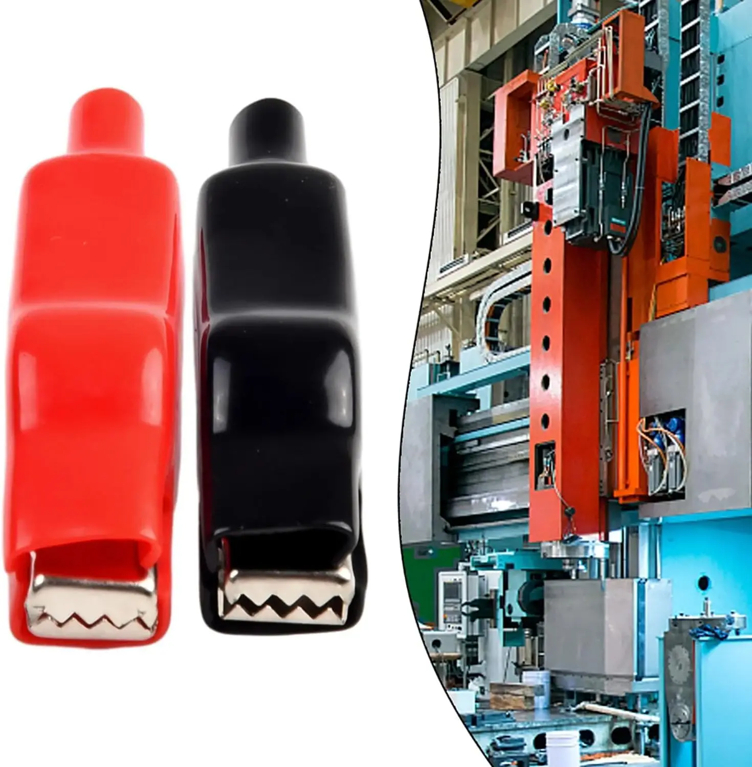 20A معزول التمساح كليب بطارية كهربائية التمساح المشابك البلاستيكية مغمد التمساح كليب الربيع تحميل اختبار كهربائي