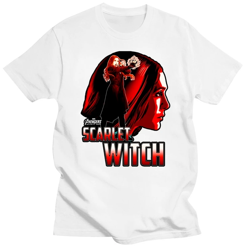 Scarlet Witch Profile Tops Woman T-shirts Men Black T Shirt Cotton Tshirt Valentines Day Custom Clothes Couples Tee Birthday