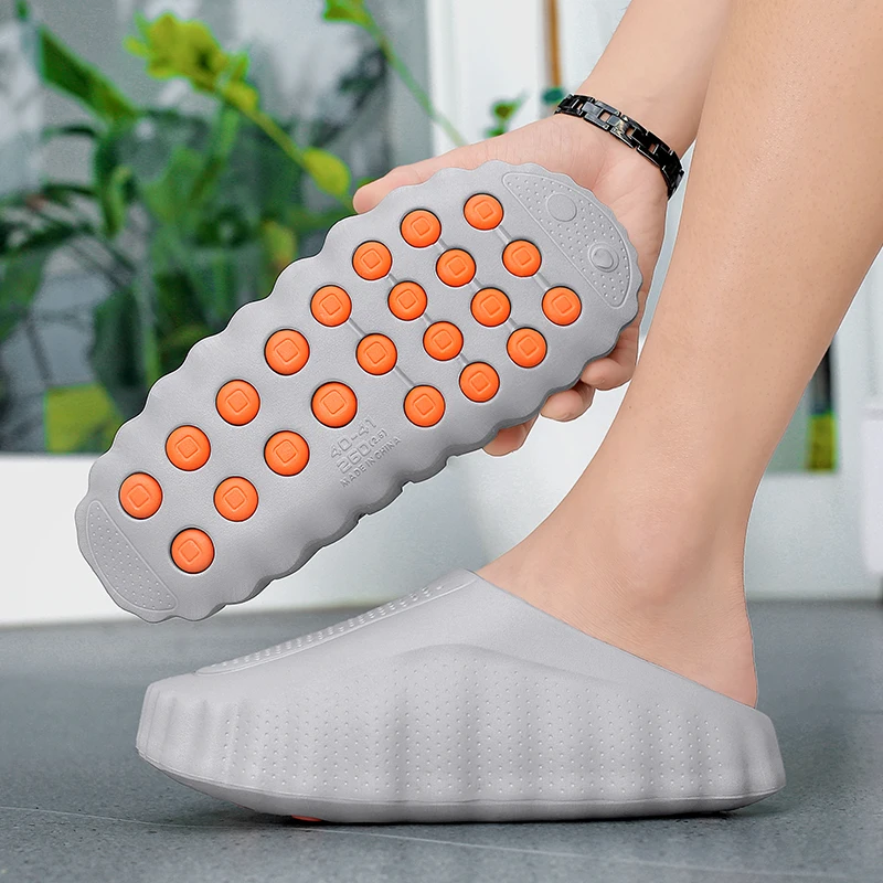 

Massage Clogs Non-slip Breathable Hollow Out Men's Slippers Women Garden Shoes Beach Slides Indoor Outdoor Shower Sandals Summer