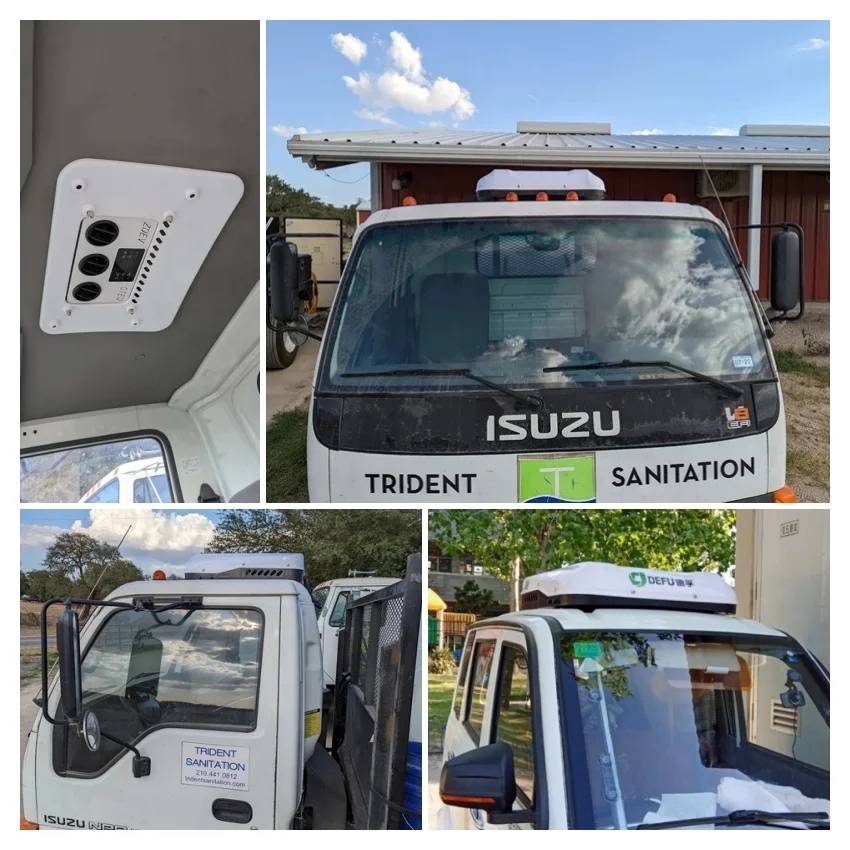 نظام سقف الجرار 12 فولت مكيف هواء تيار متردد لوقوف السيارات 24 فولت تيار مستمر للشاحنة #6