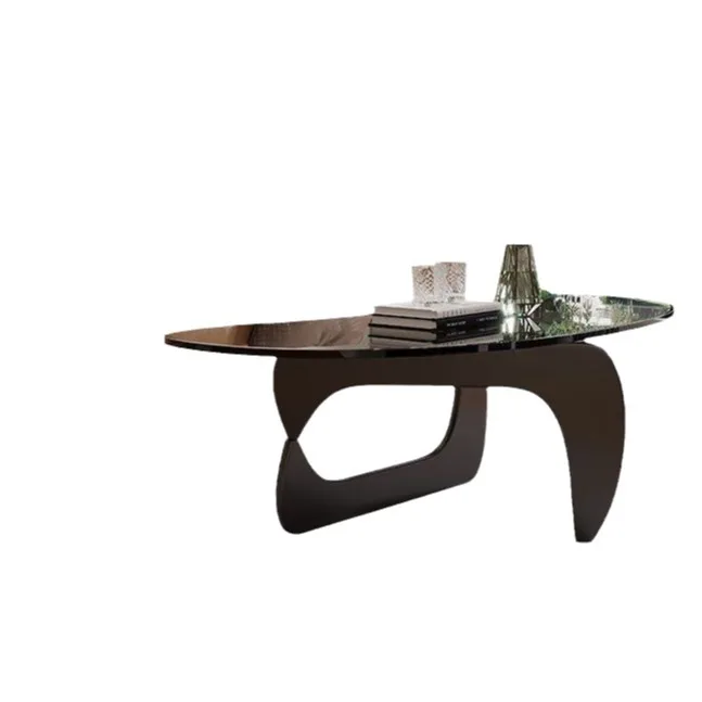 

Living room light luxury glass coffee table, small apartment household creative coffee table