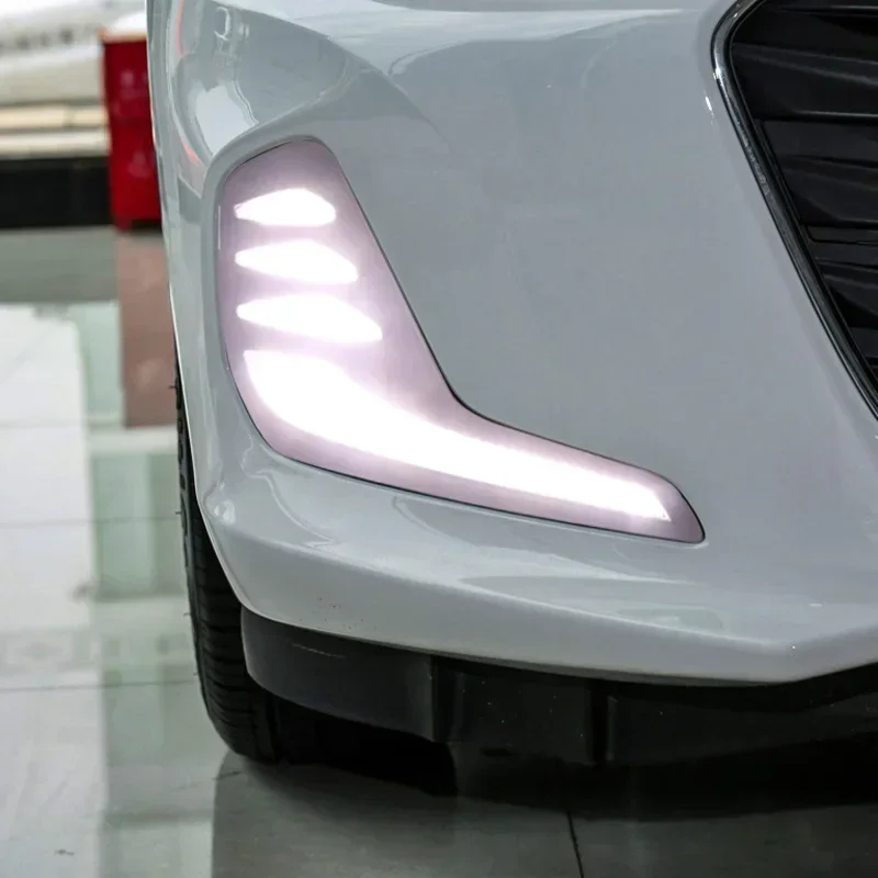 Car LED DRL 12V Daytime Running Lights For Chevrolet Cavalier 2019 2020 Yellow Turn Signal Night Blue Running Lamps Car Foglamp