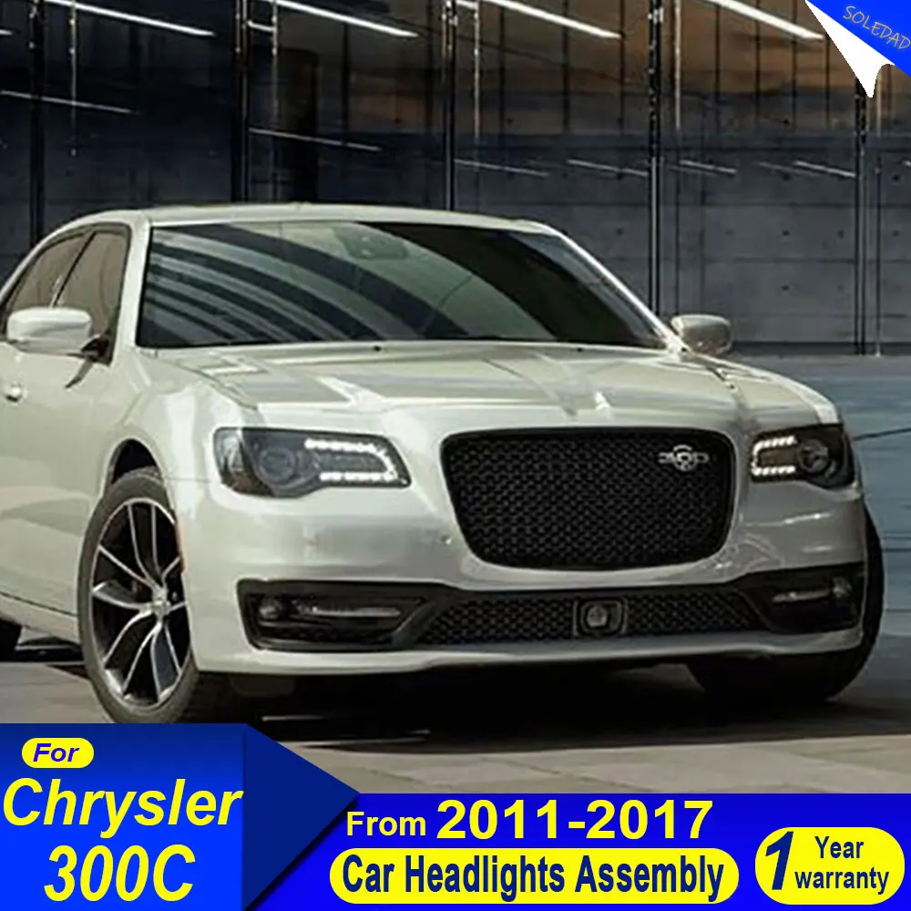 A pair Car Head Light For Chrysler 300c 2011~2017 Headlights Car Accessories Led Drl Foglights For Chrysler 300c Headlamp