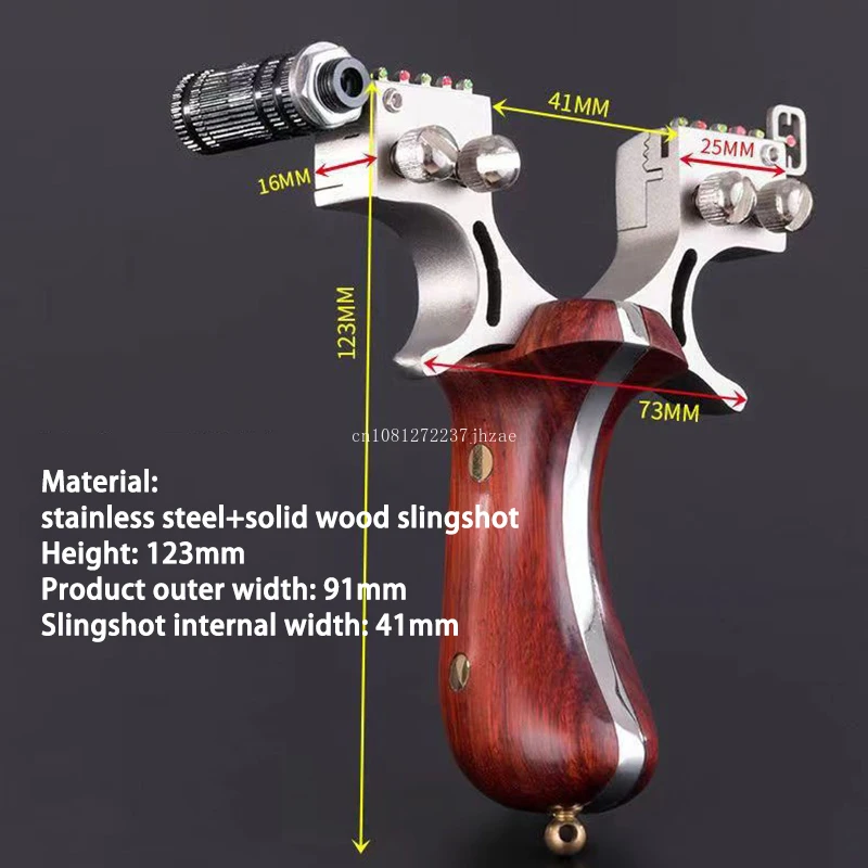 Imagem -04 - Duplo Parafuso Laser Apontando Slingshots 304 9025 Slingshot Cabeça Aperto Confortável para Caça e Tiro ao ar Livre Aço Inoxidável