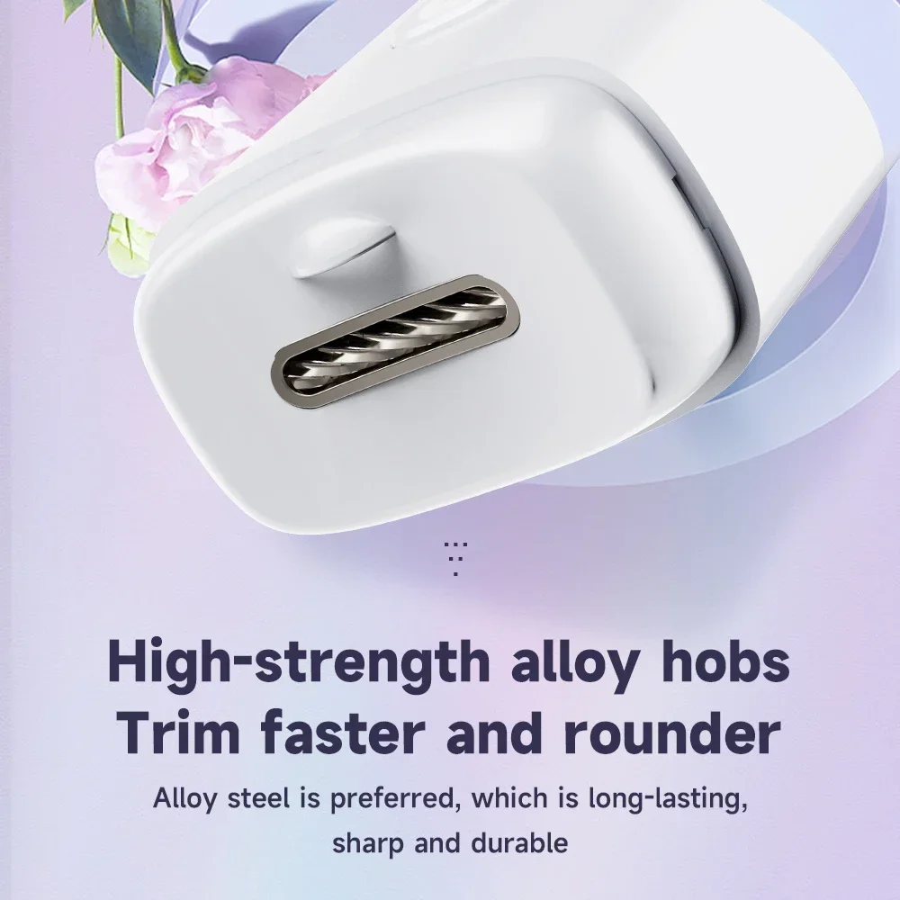 ポータブル電動爪切り LED ライト付き自動爪グラインダートリマー 赤ちゃんと大人用 ミニマニキュアツール