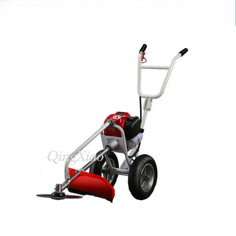 Four-stroke Hand Push Lawn Mower Multifunctional Gas Powered Brush Cutter Soil Loosening Furrowing Practical Small Weeding Mac