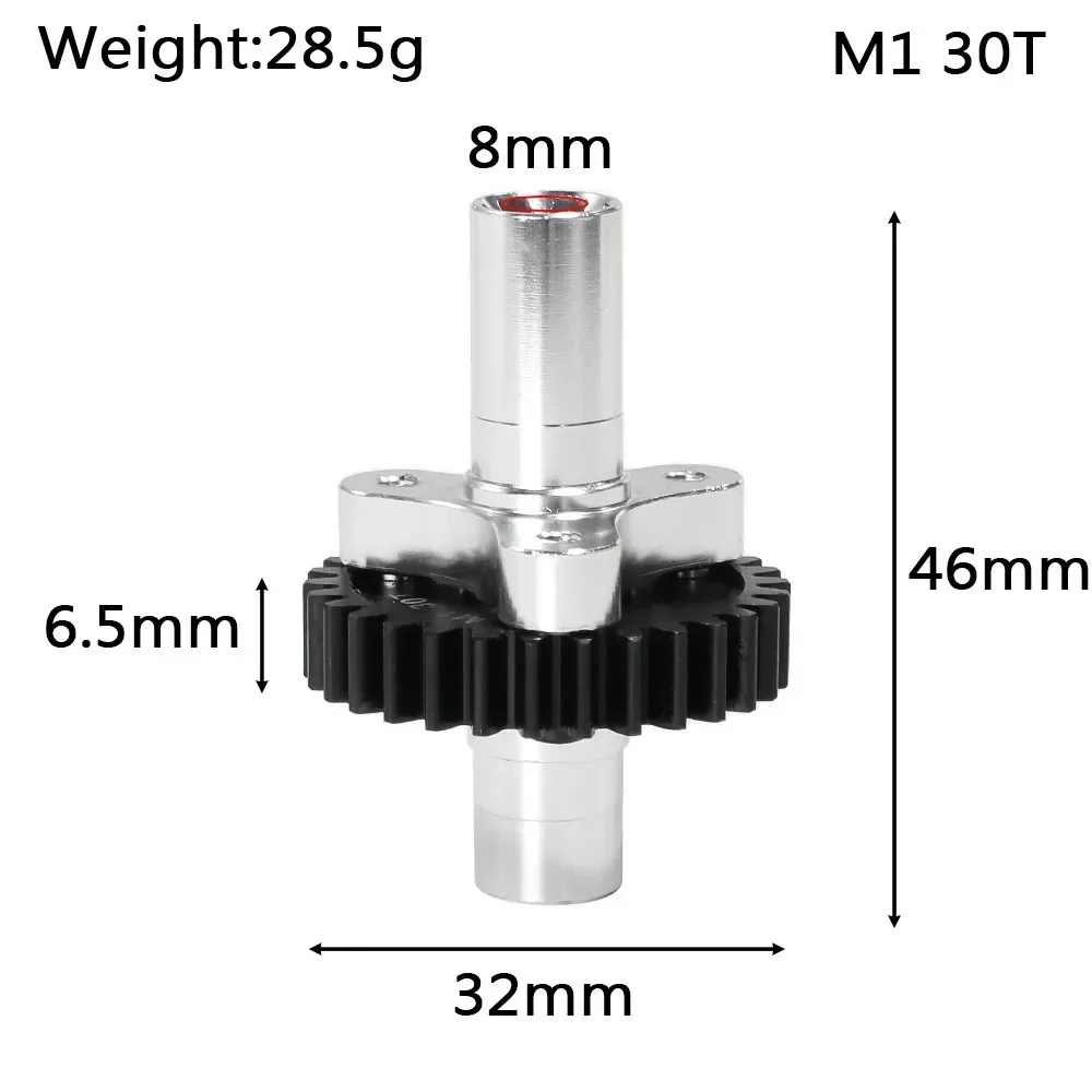 30T M1 45 #   Stahl-Stirnradgetriebe mit Slipper-Kupplung für ARRMA Typhon 3s BL 4x4 1/10 RC Car Upgrades Teile