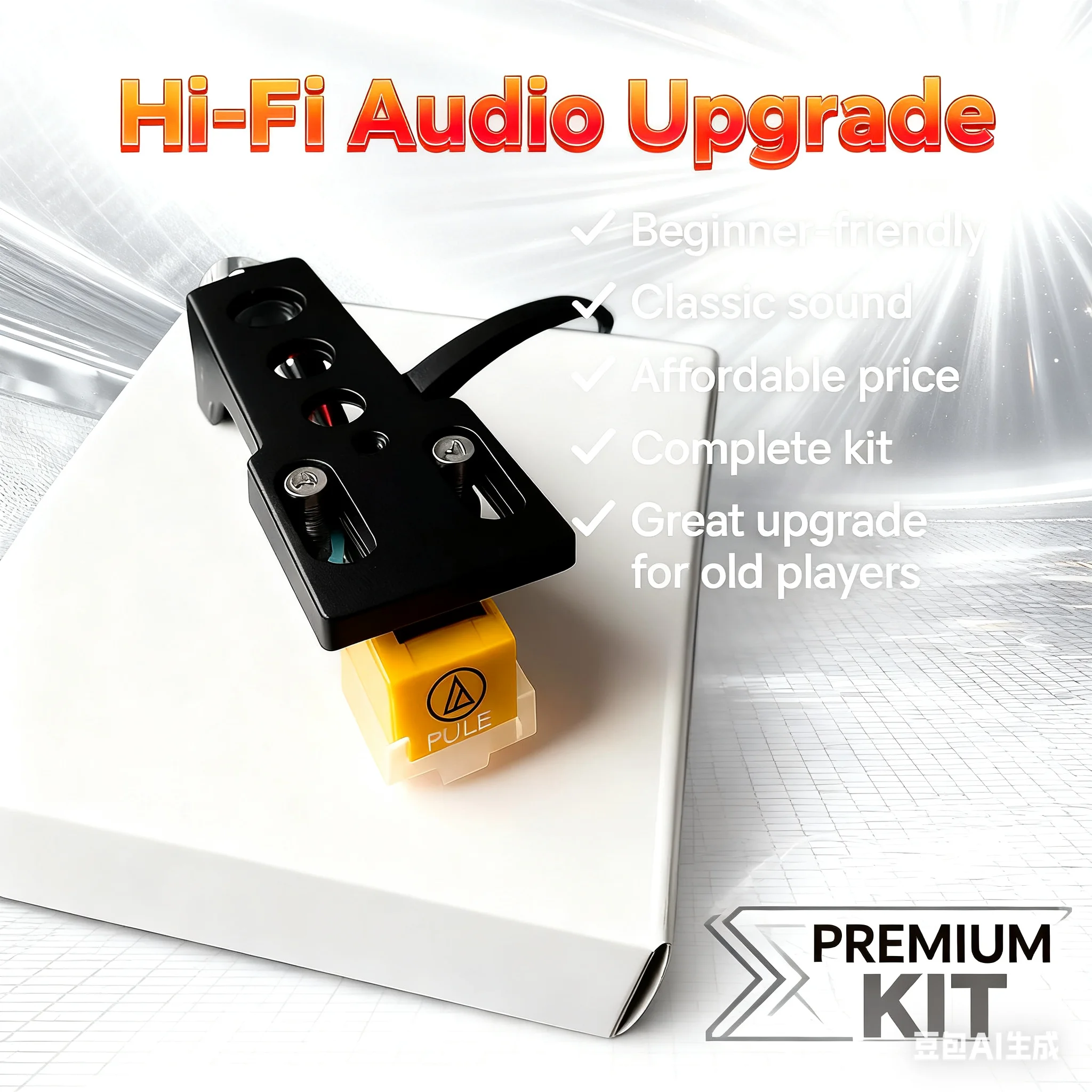 

Hi-Fi головной корпус с оригинальным картриджем AT-91 мм Plug and Play, теплый звук для начинающих винилов, простая настройка, универсальный, 4-контактный