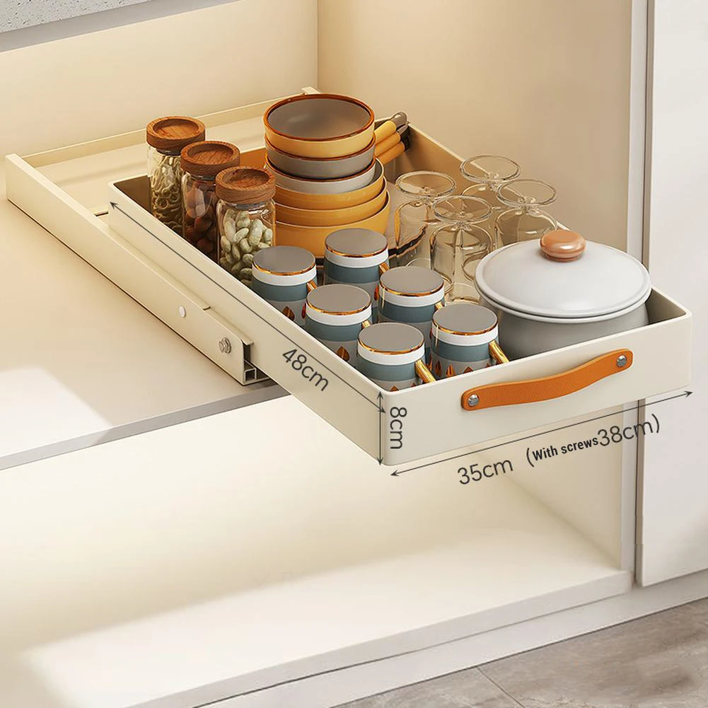 

1pcs Pull Out Drawer For Cabinet Slide Out Shelf Multi-Purpose Cabinet Organizer Heavy Duty Slide Out Pantry Shelves For Kitchen