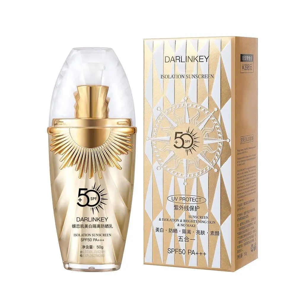 5 in 1 Sunscreen for Face SPF 50+ Hydrate Moisturizing BB Cream Lightweight Face Isolation Sunblock Cream Whitening Refreshing