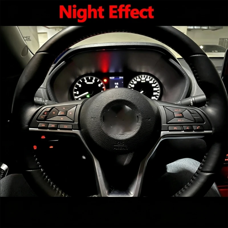 Wheel Button Panel Replacement with Wire Harness, Steering Wheel Cruise Call Menu Assembly, ABS Housing for Interior D7YA