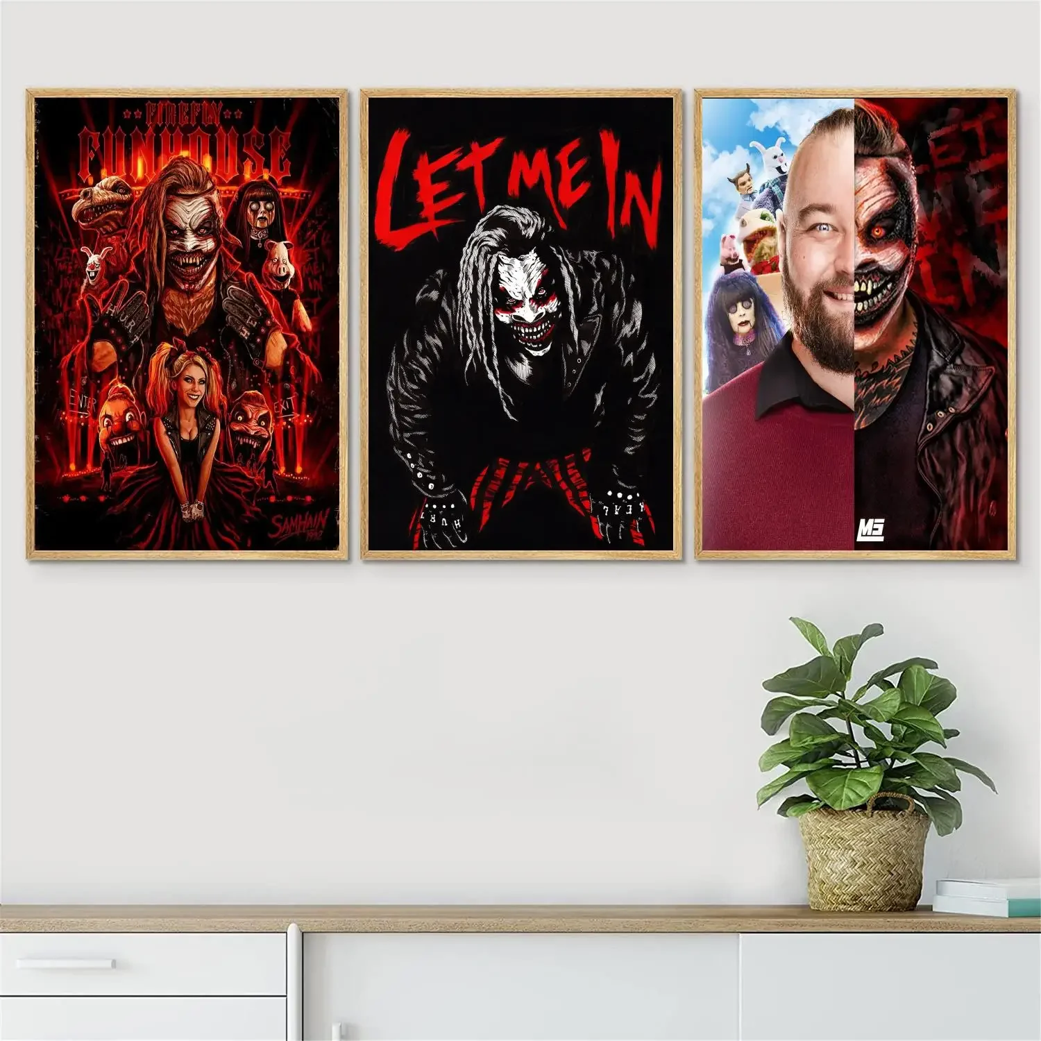 Scandinavian Minimalist Wall Art The Fiend Bray Wyatt Wrestler Canvas Oil Painting Poster Print Home Bedroom Living Room Decor