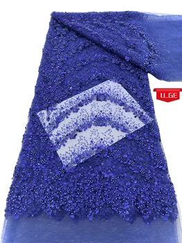 5 metri 2025Ultimo Autria Delicato Elegante Migliore Qualità Morbido Lussuoso Tessuto di Pizzo di Maglia Per Abito Da Sera Da Sposa U_Ge5581