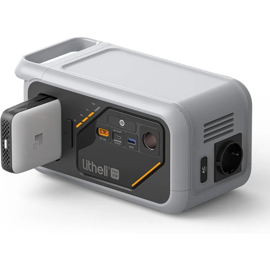 

218 Wh Portable Power Station with 200W AC Outlet for Outdoor Camping Emergency Backup RV Van Living Hunting and Home Use Solar