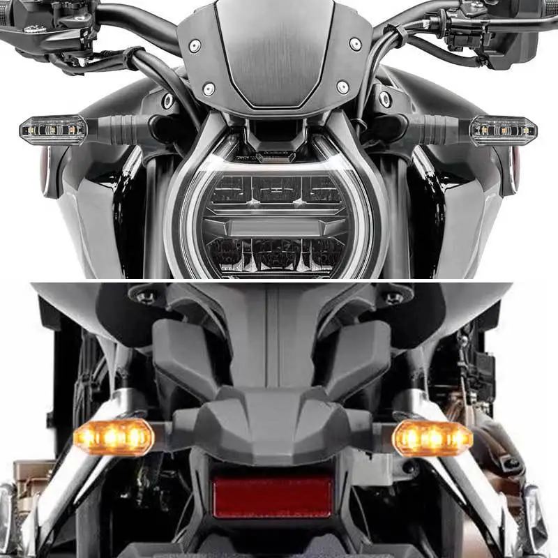 Motorcycle Led Turn Signals Flasher Light For Honda CBR500R CBR650F CB500X CRF250L MSX125 8mm Motorcycle Turn Signals Lights