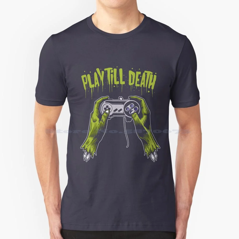 Play Till Death T Shirt 100% Cotton Tee Fortinite Computer Epic Gamer Video Game Monster Gamer Fortnight Math Games Is Cool