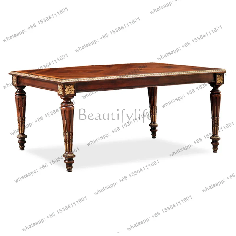 

French home French rose series long dining table neoclassical living room combination furniture