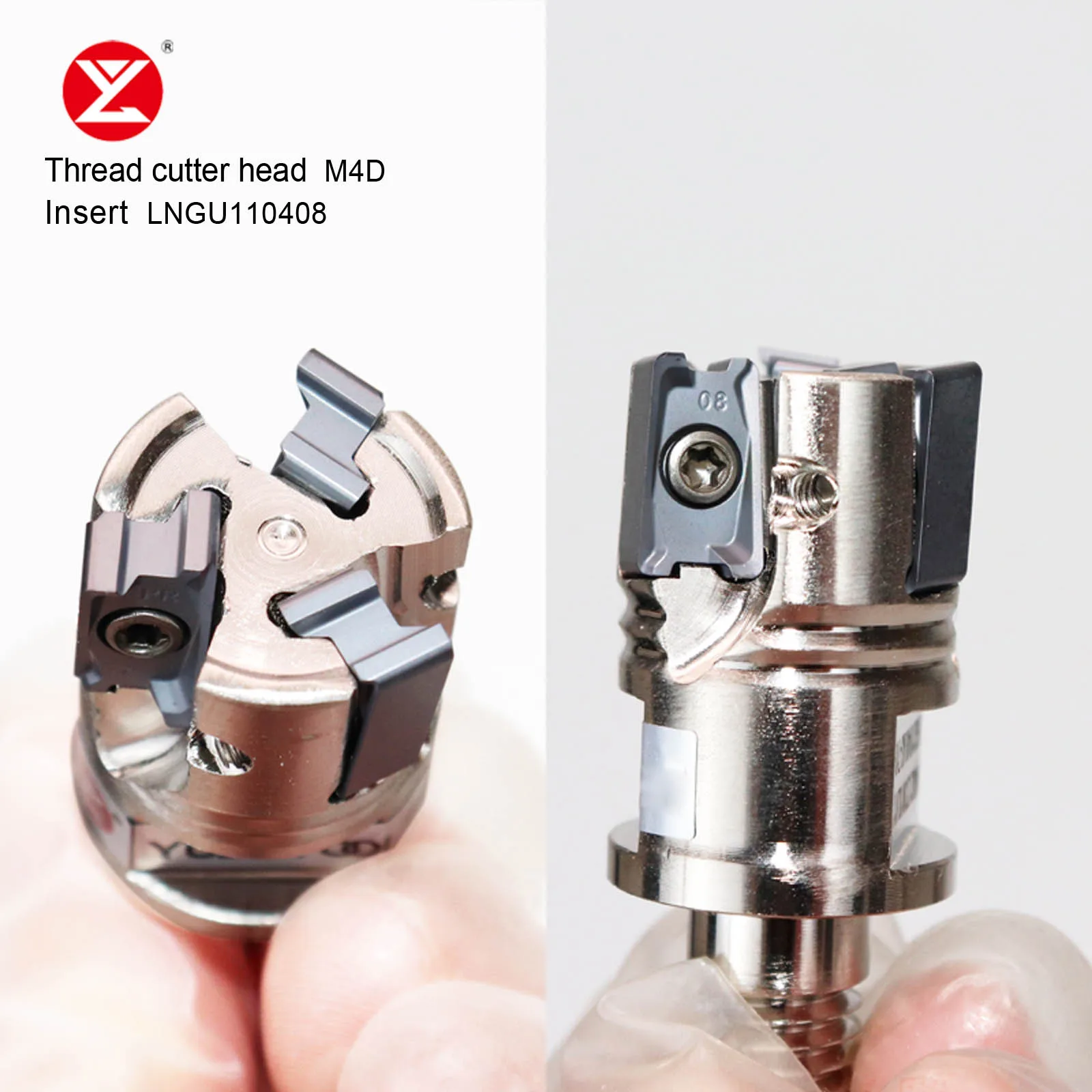 CNC Modular Type Screwed Connection Milling Cutter Head M4D Thread Locking Tooth Type Cutter Head Fit Insert LNGU110408 42CrMo