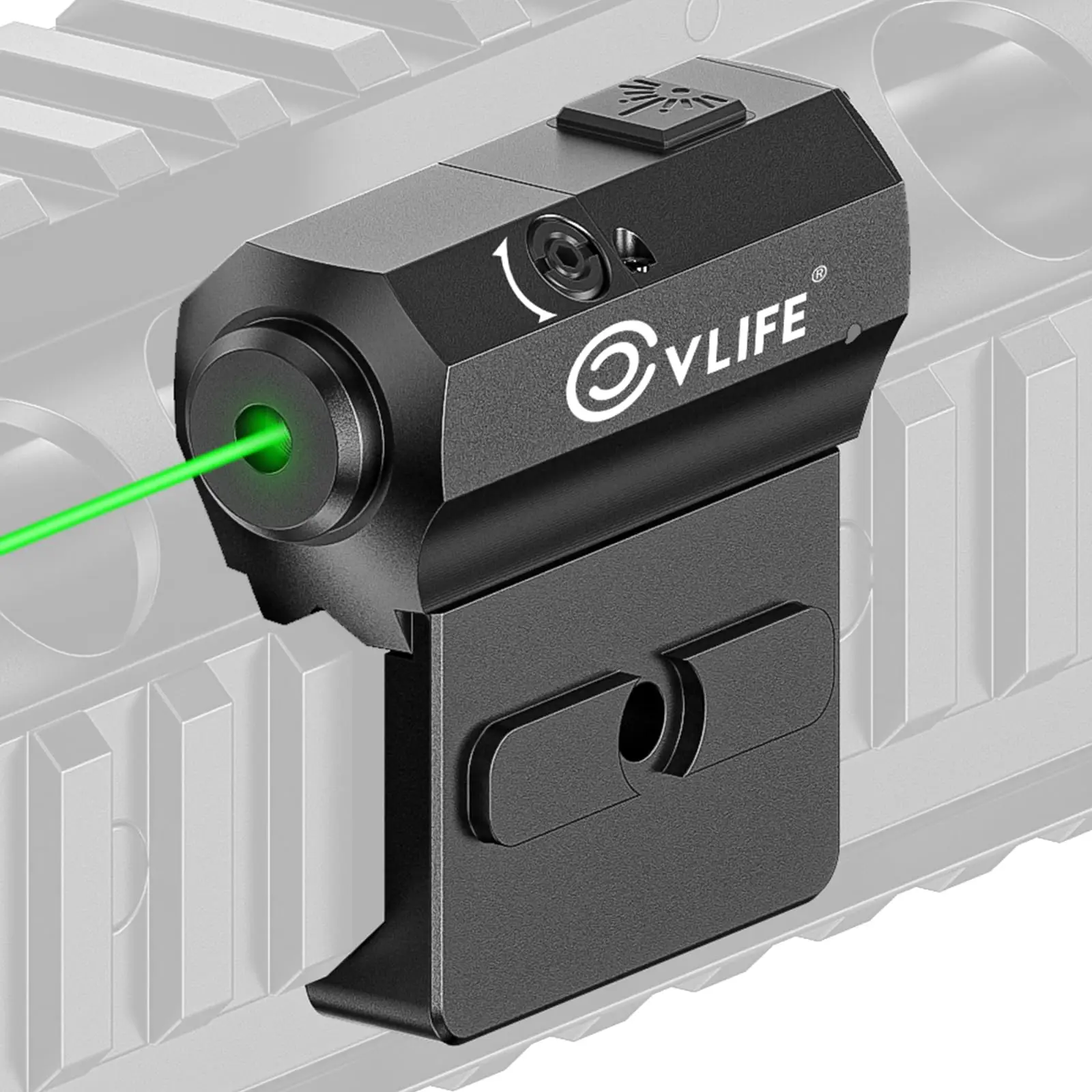 CVLIFE Rifle Red/Green Laser Beam Sight Low Profile Tactical Laser Sights Rechargeable Compatible with Picatinny Rail