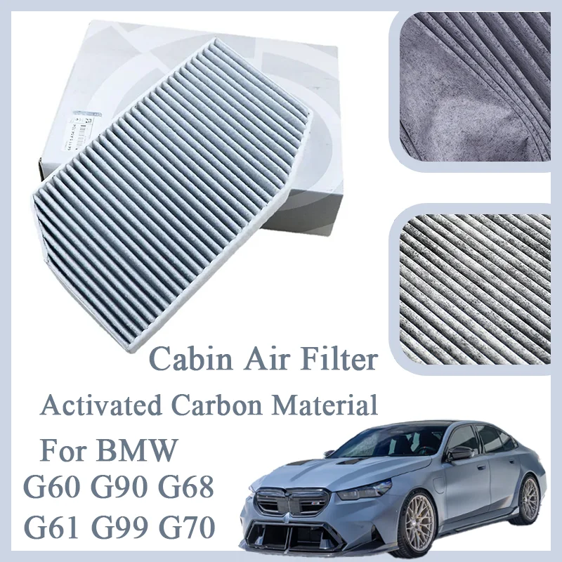 

Салонный воздушный фильтр 64115A547D4 для BMW G70 740i 760i xDrive i7, детали интерьера, фильтр кондиционера с активированным углем, автоаксессуар