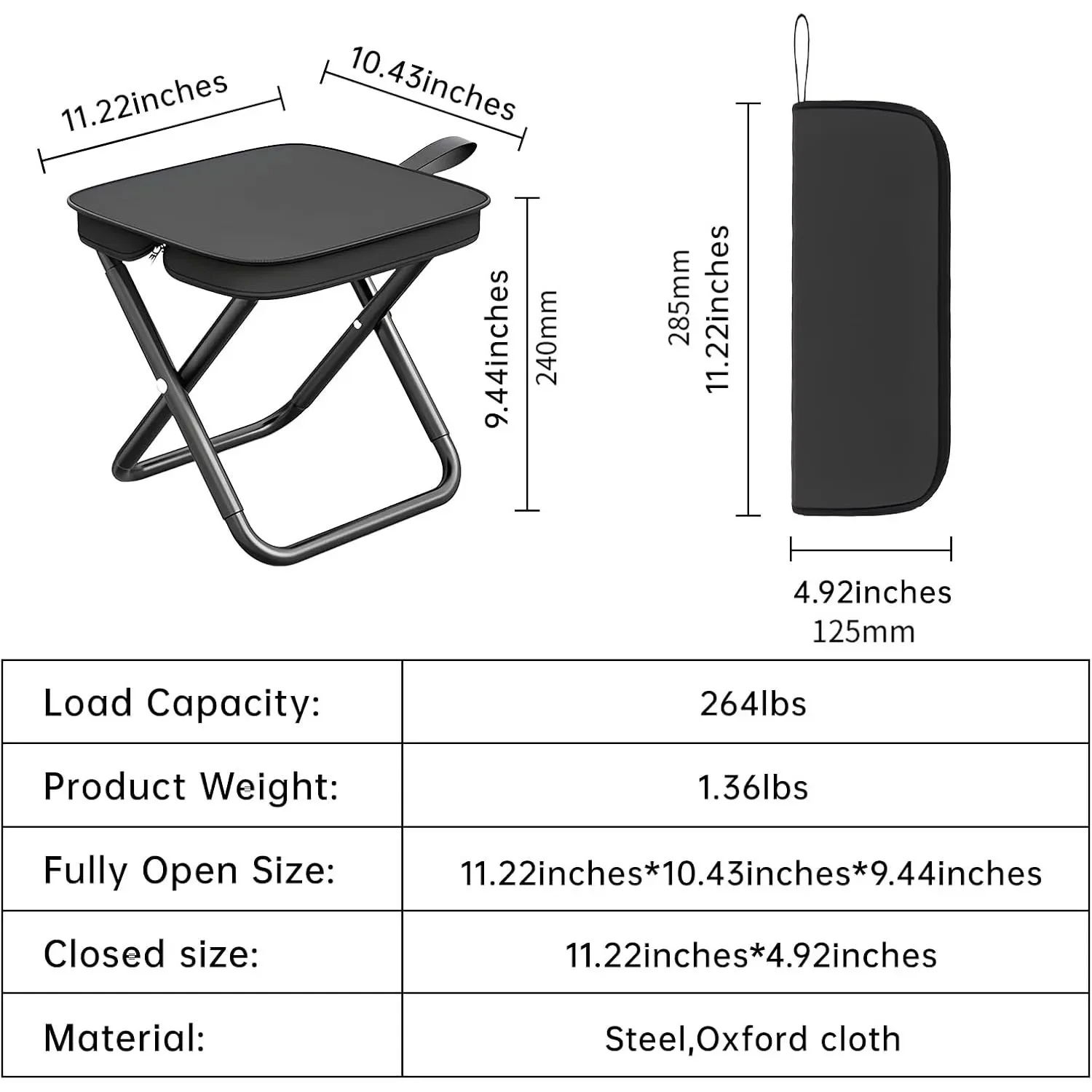 Portable multifunctional outdoor picnic camping folding chair ultra light fishing stool travel stool Home low stools small stool