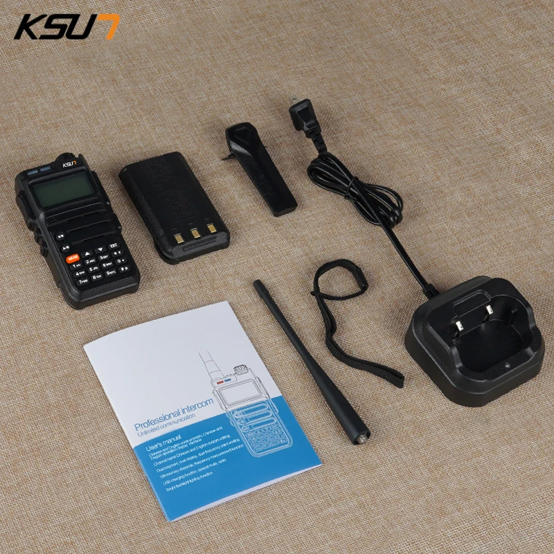 KSUN KSX-UV3D 8W High Power Long Range Walkie Talkie Set Wireless Intercom UV Dual Band Transceiver Handheld Ham Two Way Radio