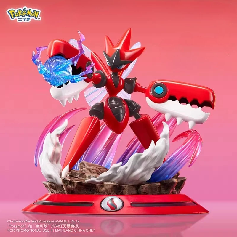 Oryginalna figurka kolekcjonerska Bandai Pokémon Mega Evolution Scizor, ozdoba, model, zabawka, prezent urodzinowy dla dzieci
