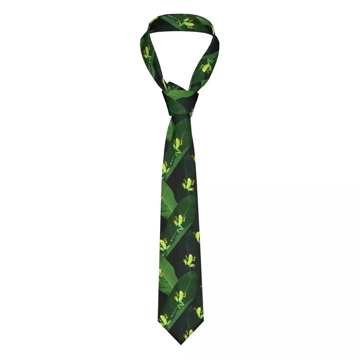 

Frogs And Palm Leaf Tie For Men Women Necktie Tie Clothing Accessories