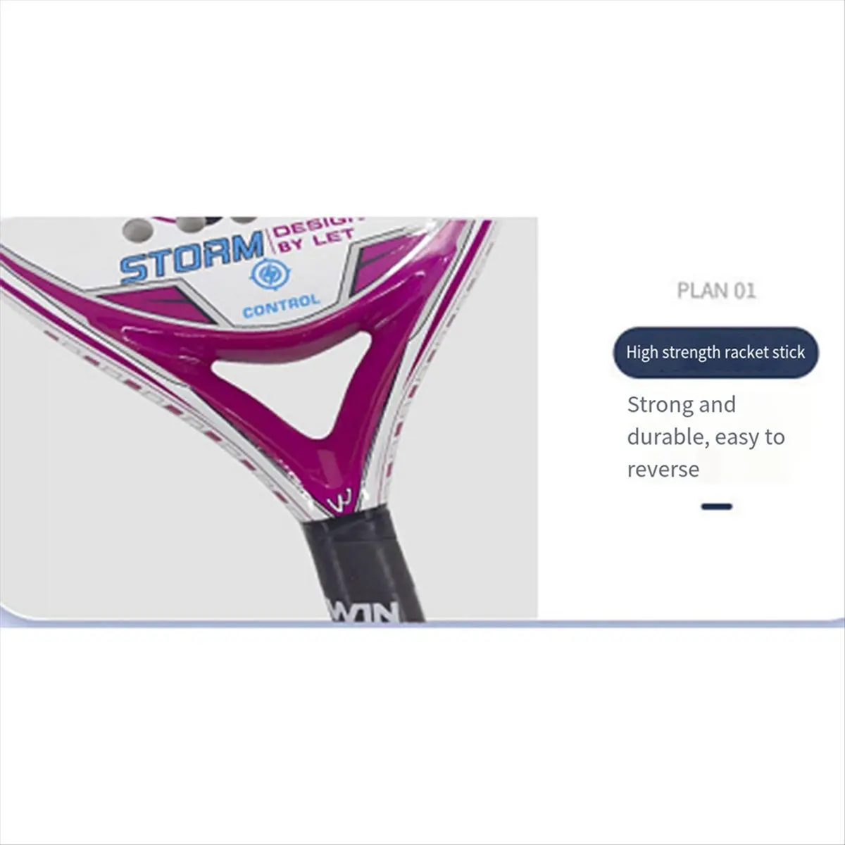 مضرب تنس ABJV للبالغين من ألياف الكربون الاحترافية الناعمة من مادة EVA مع حقيبة مضرب