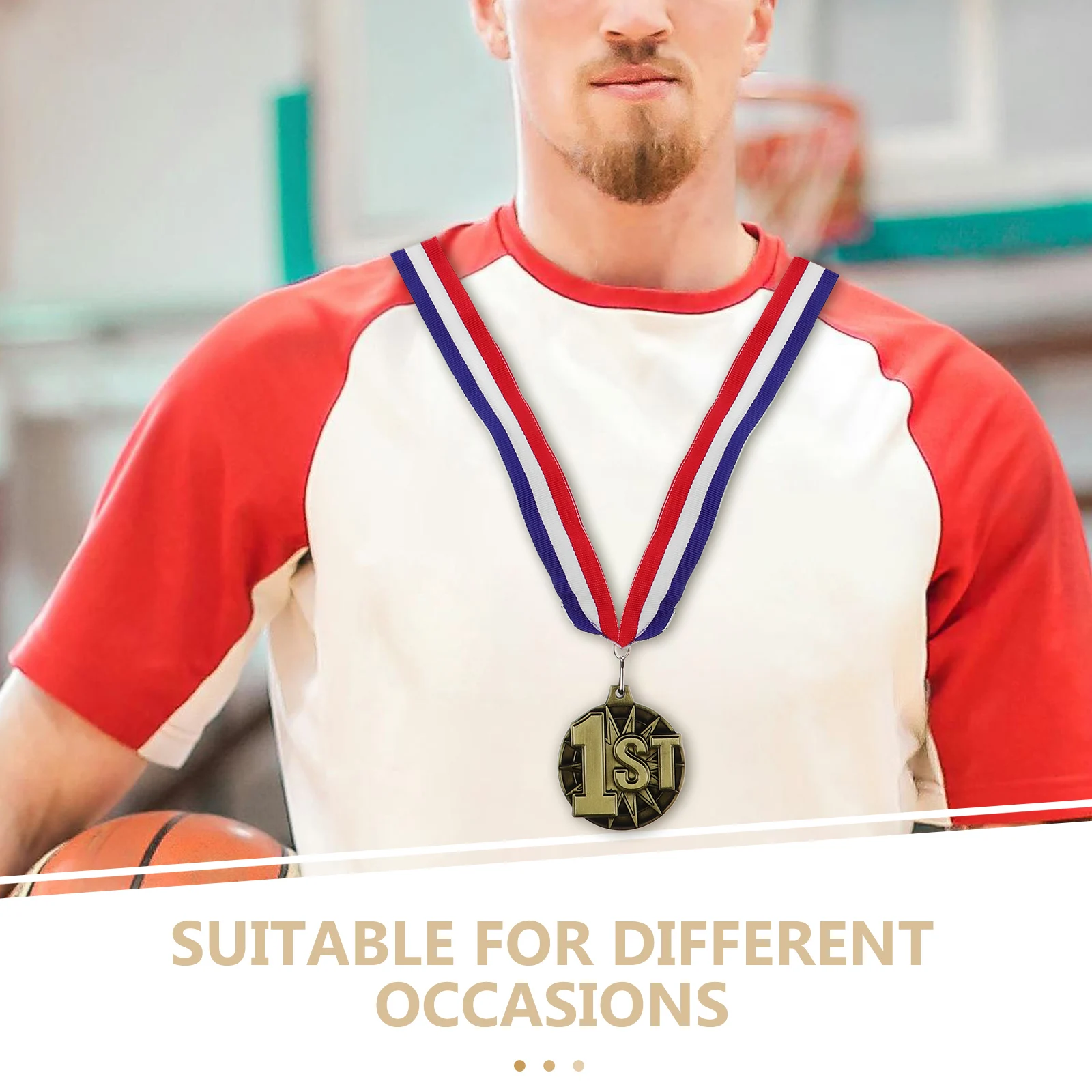 

3 Pcs Metal Medals for Students Sports Awards Honor Trophies Decorative Hanging School Competition Encouragement Prize