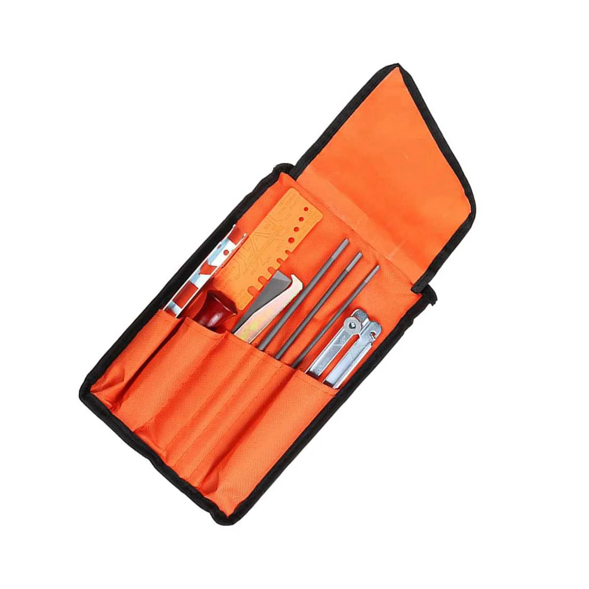 Universal Chainsaw Field Sharpening Kit, Chainsaw Chain Sharpener Round Files, Flat File, Handle, Filing Guide