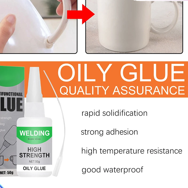 Welding High Strength Oily Glue Universal Superglue Mighty Instant Glue for Resin Ceramic Metal Glass