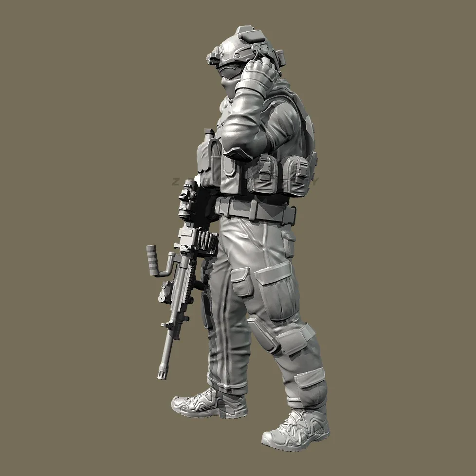 Kits de modèles de soldats en résine, hauteurs globales 38mm 50mm, figurine incolore et auto-assemblée (impression 3D) TD-7365/3D