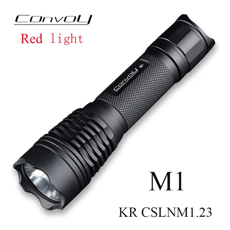 Red light Convoy M1 KR CSLNM1.23 LED Flashlight Lanterna Led Tactical Torch Powerful Lantern 18650 Linterna Camping Fishing