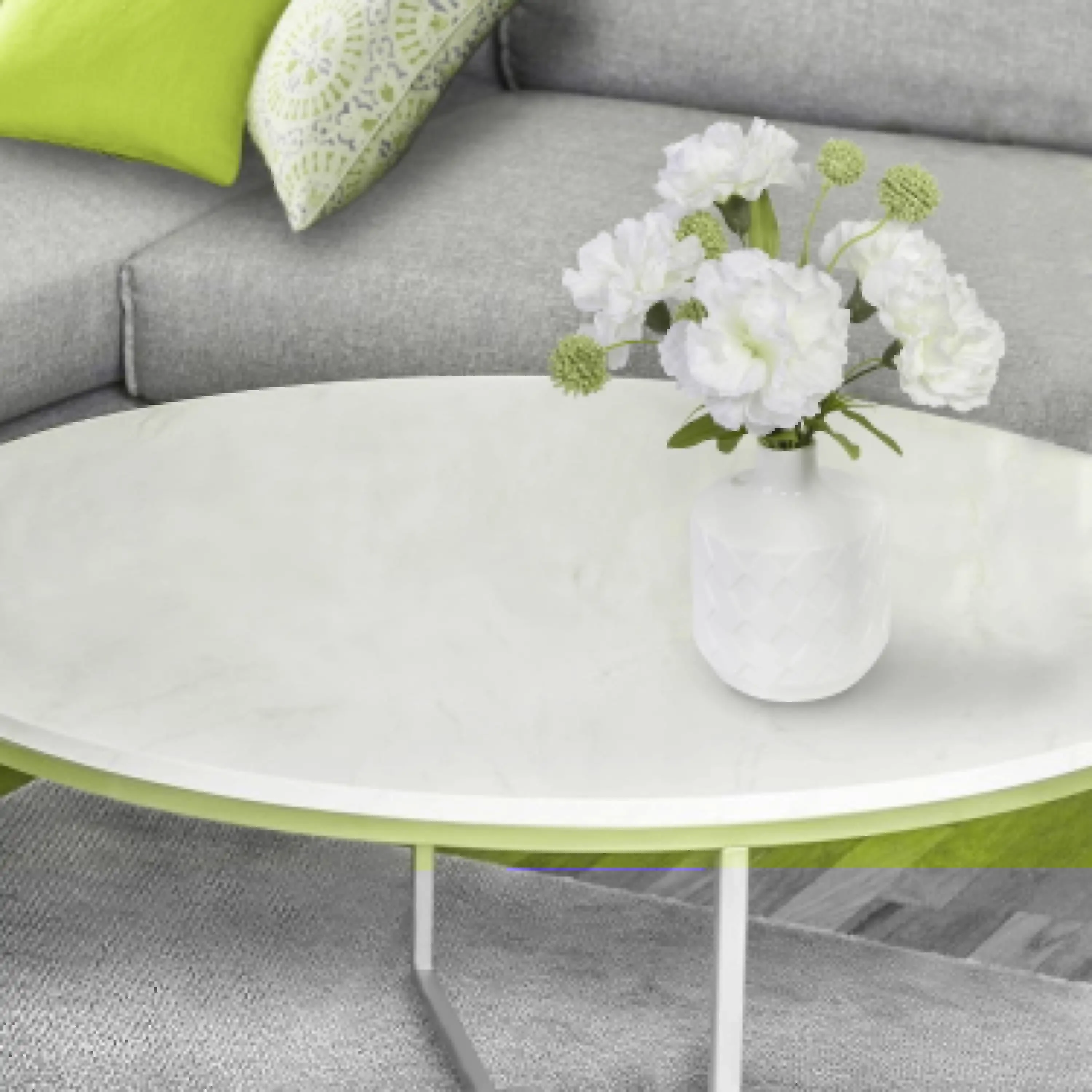 Escolha de flores de cravo branco de seda artificial de 13 polegadas com 5 cabeças, para uso interno