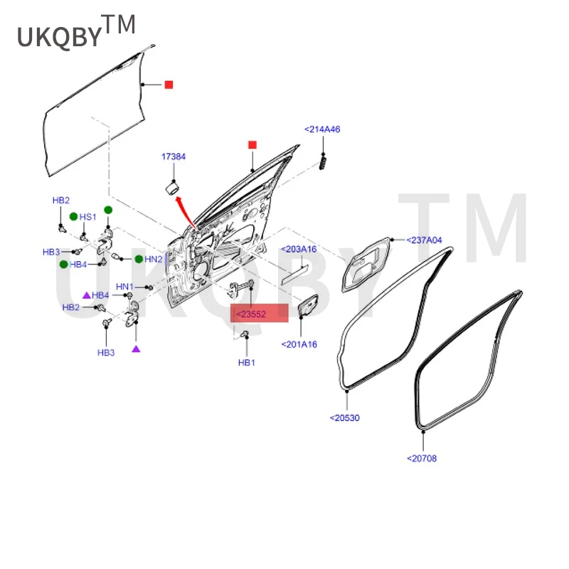 Applicable to Fo rd s ne w Mo nd eo door limiter front DS73F23552CA