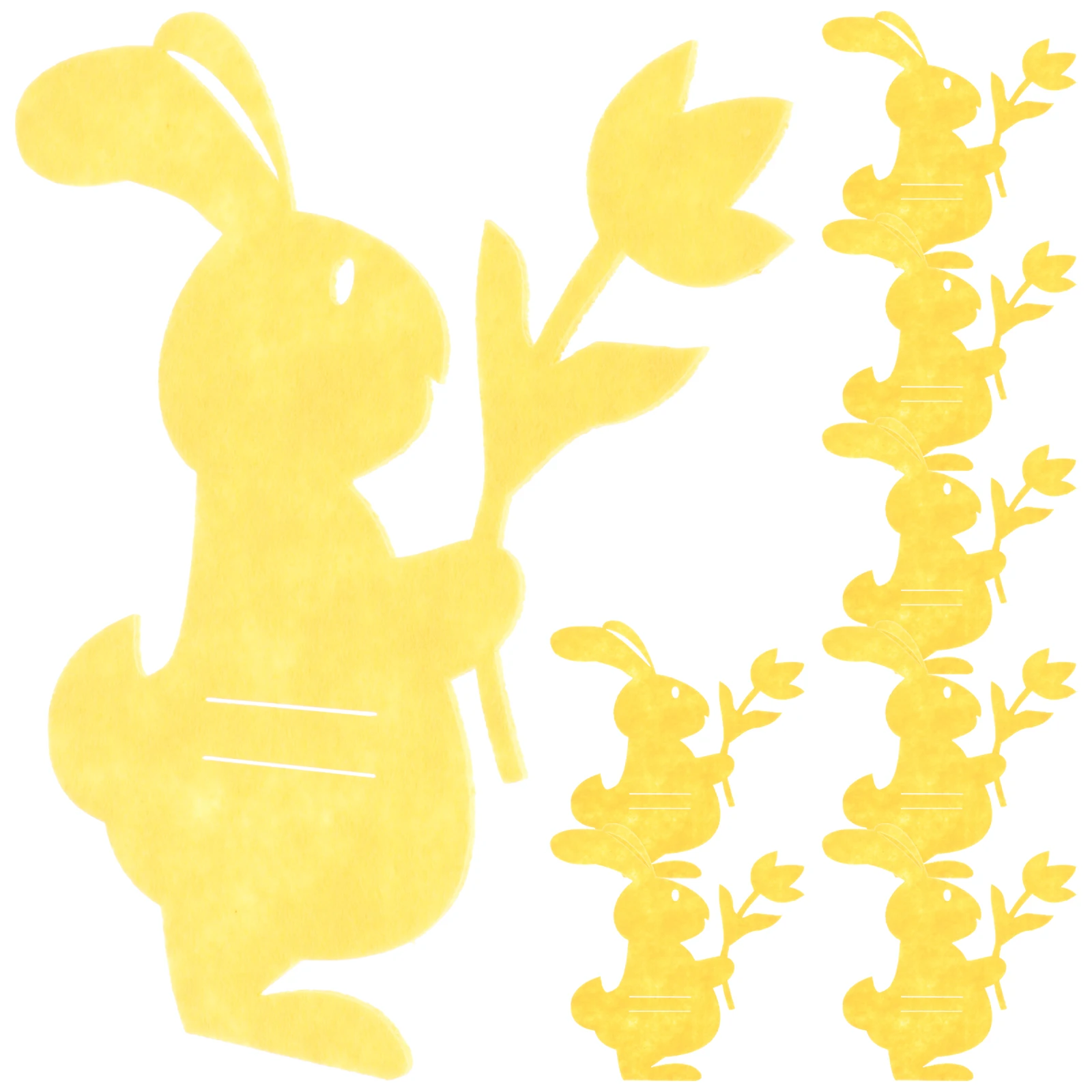 

8 Pcs Cutlery Set Fork Bag Bunny Shape Table Holder Easter Silverware Pouch Banquet Utensil Sleeve