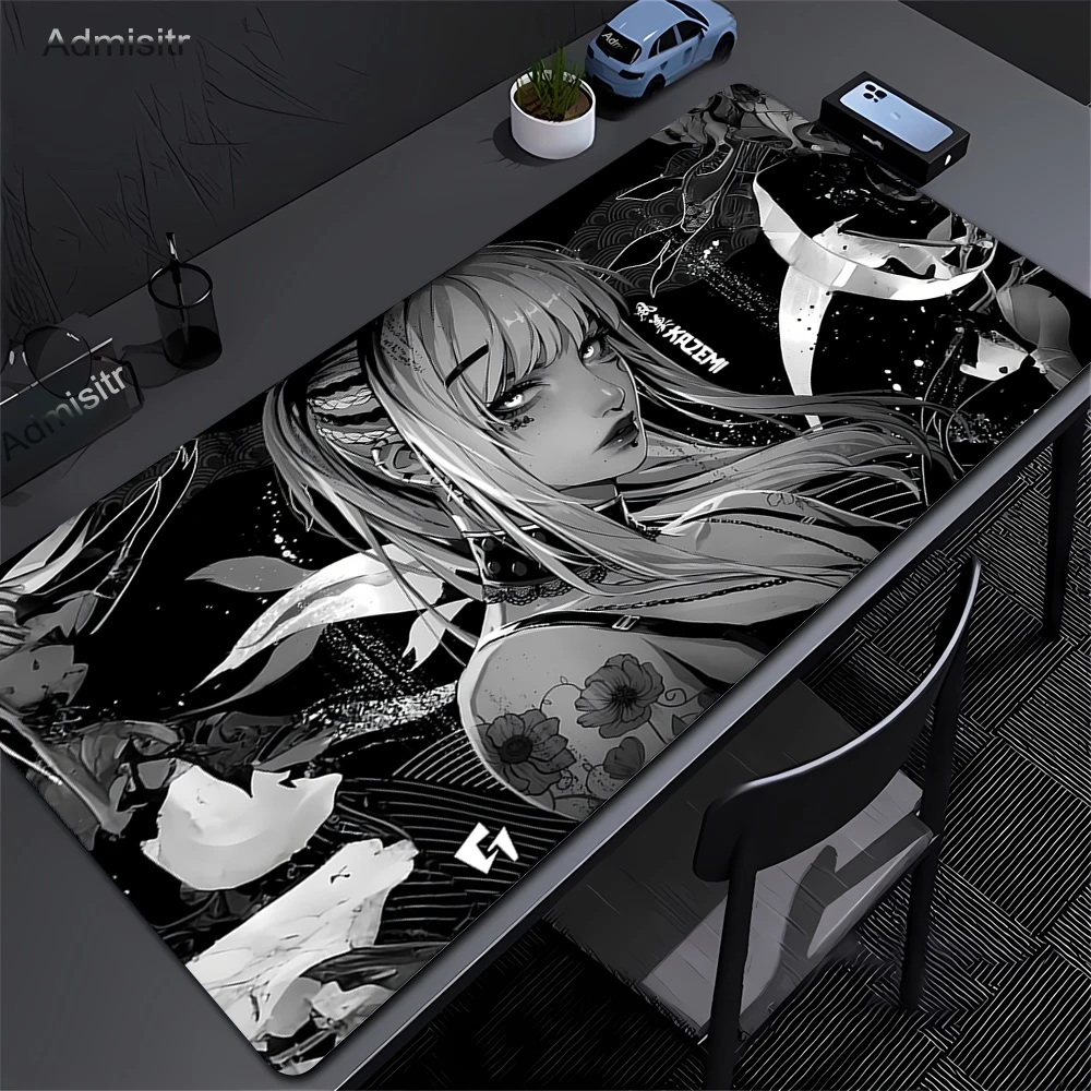 Kazemi Anime Mouse Pad Wallhack Frenzy Faith Yume Large Gaming Mousepad Pc Gamer Computer Accessories Non-Slip Game Keyboard Mat