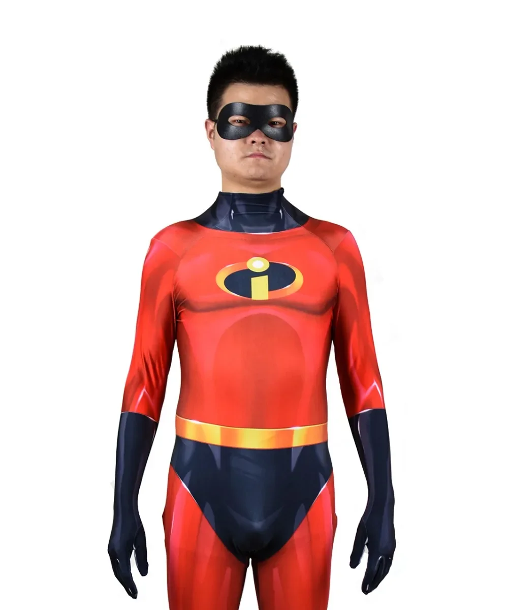 Unisex ClassicThe Incredibles 2 Bob Mr Superhero Cosplay Costume High Quality Zentai Bodysuit Halloween Jumpsuits